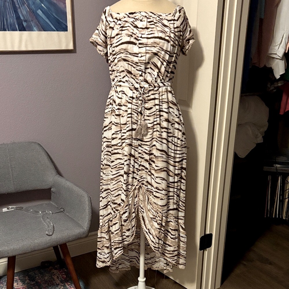 INC International Concepts High-Low Zebra Print Dress